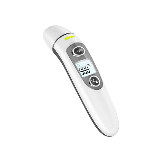 Digital thermometer on a white background
