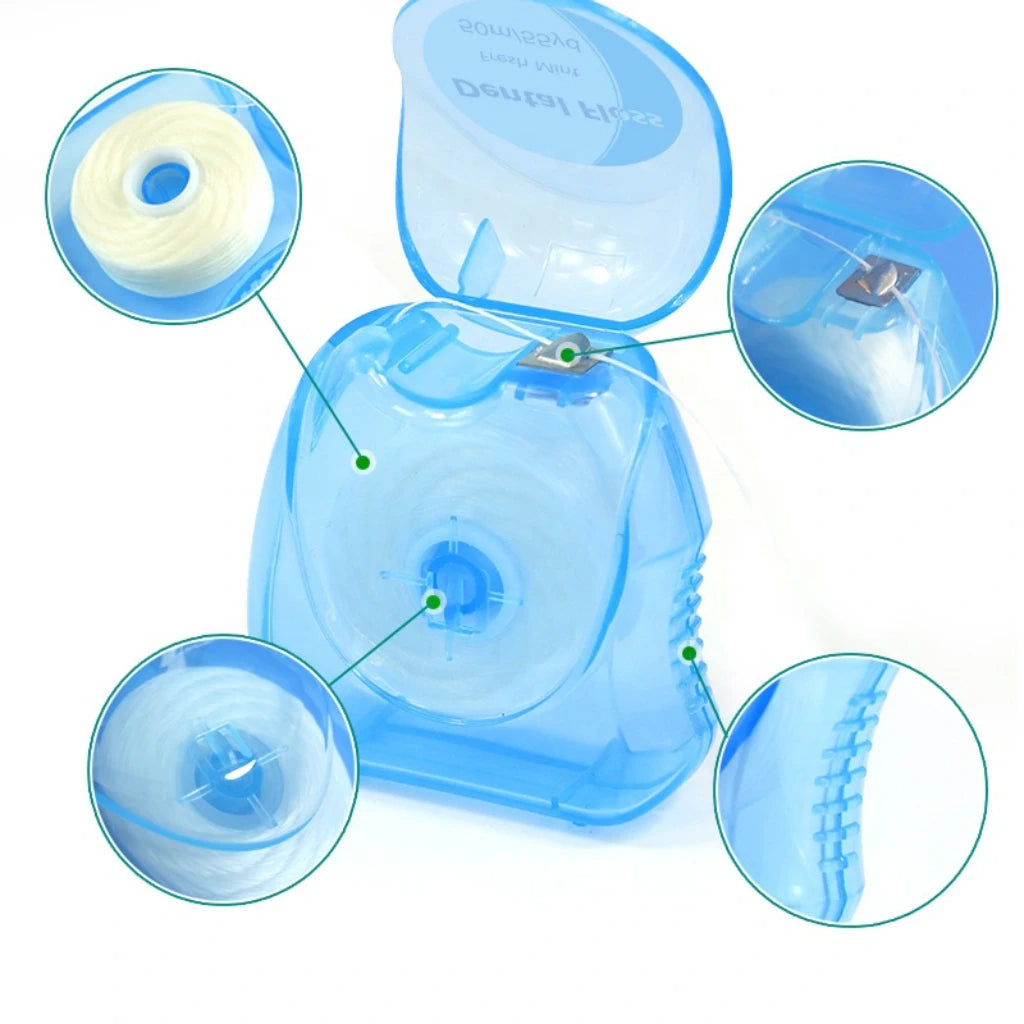 Premium Mint Waxed Dental Floss (50m)