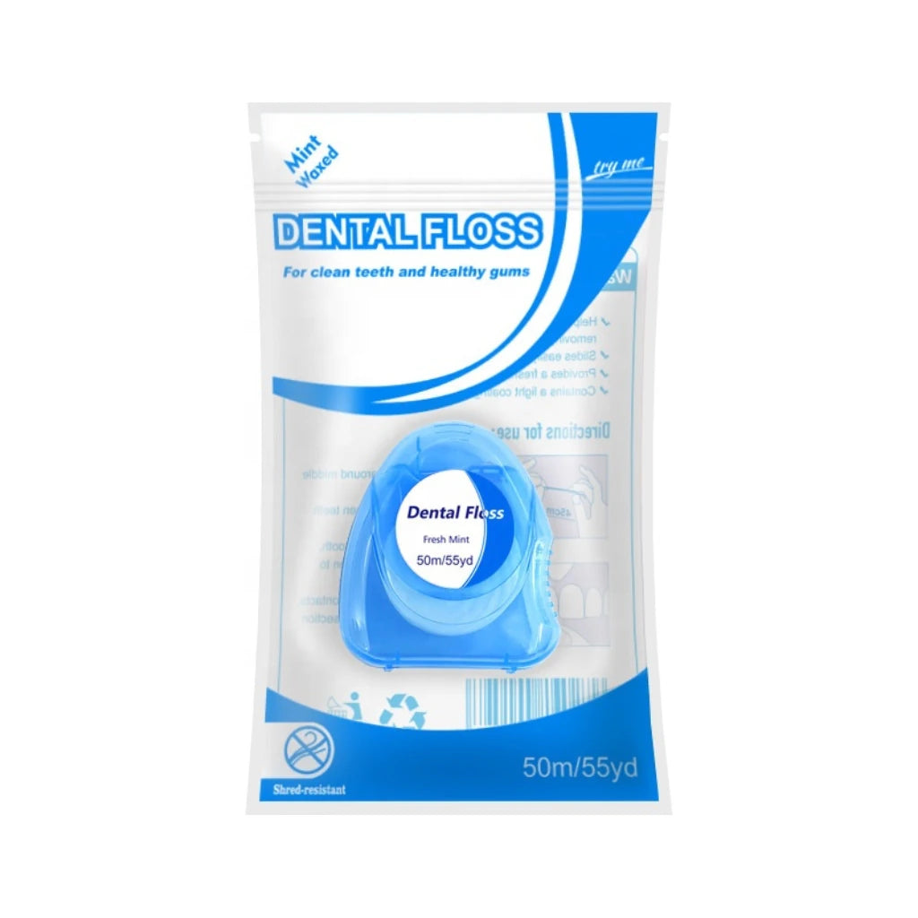 Premium Mint Waxed Dental Floss (50m)