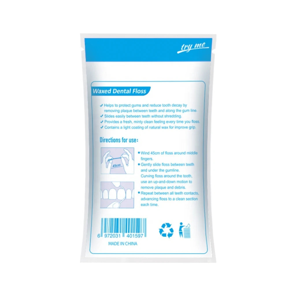 Premium Mint Waxed Dental Floss (50m)
