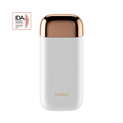 Withe bebird ear cleaner device on white background.