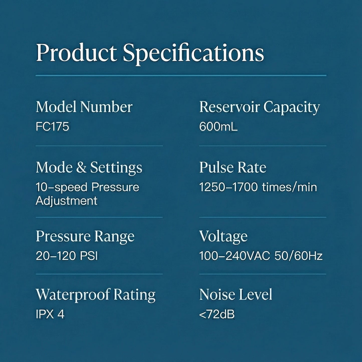 Nicefeel FC175 — Countertop Water Flosser