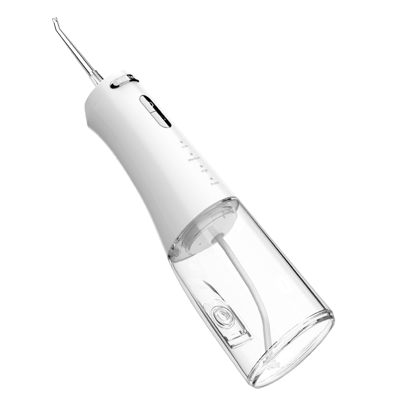 Nicefeel white portable dental water flosser on a white background