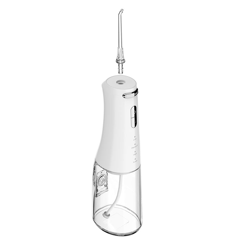 Nicefeel white portable dental water flosser on a white background