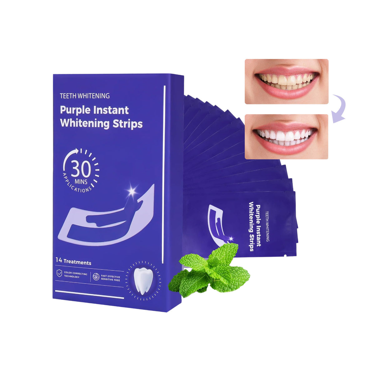 Purple Instant Whitening Strips | IVISMILE
