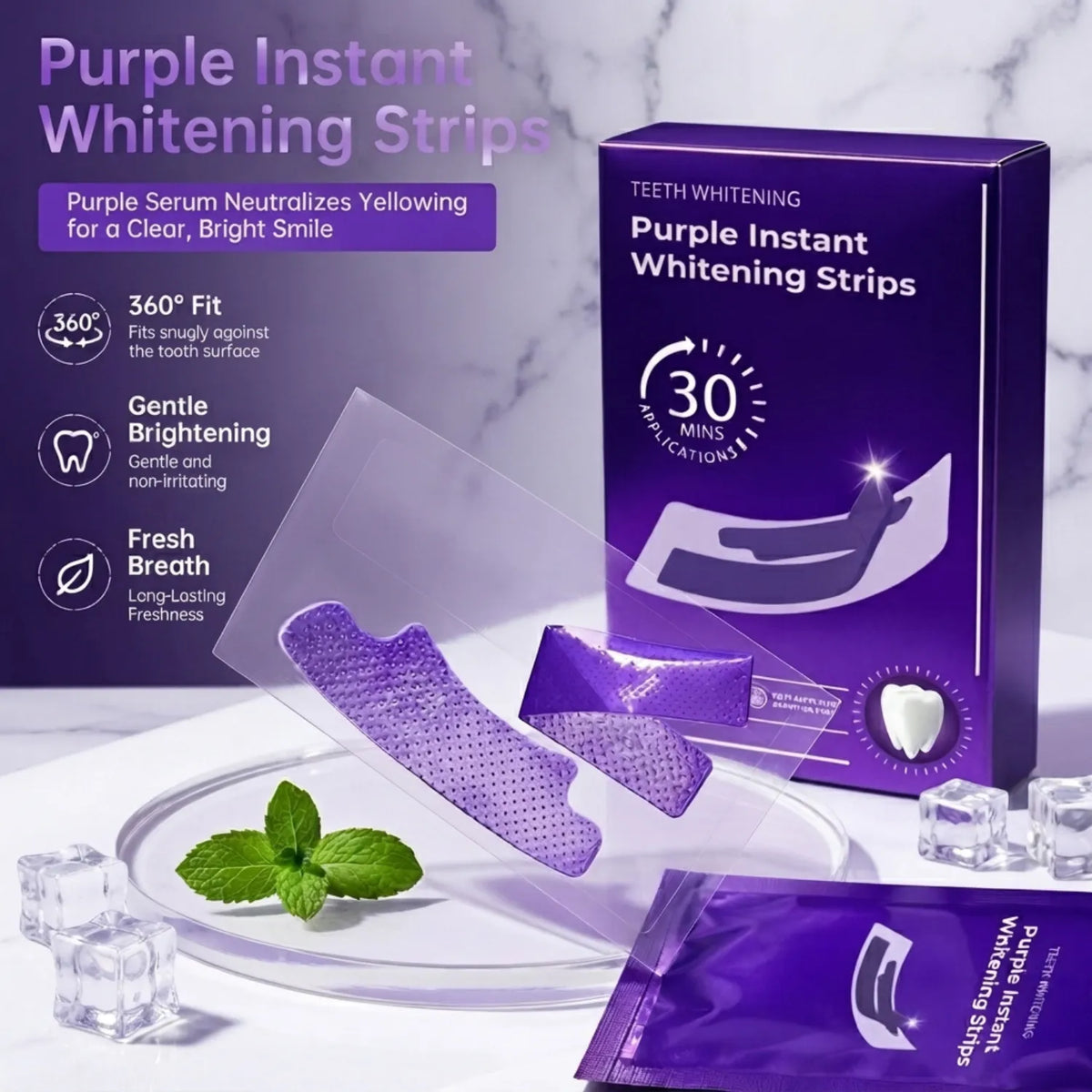 Purple Instant Whitening Strips | IVISMILE