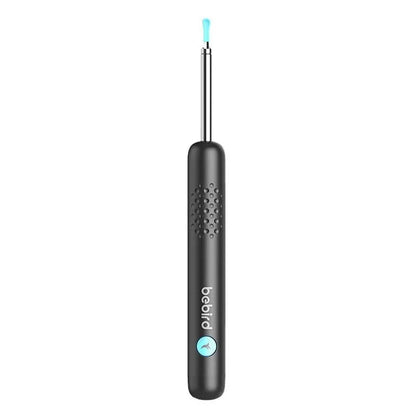 Bebird black R1+ otoscope and ear cleaner on a white background